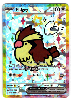 POKEMON - CHINESE DERP * PIDGEY - CRACKED ICE FOIL HOLO - Image 1