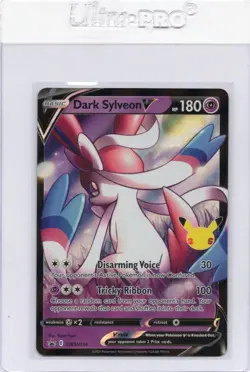 Pokemon Dark Sylveon v SWSH134 Celebrations Jumbo Black Star Promo Card - Image 1
