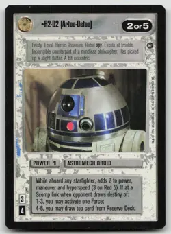 Star Wars CCG R2-D2 Astromech Droid Card 2 or 5 1996 Decipher SWCCG Collectible - Image 1