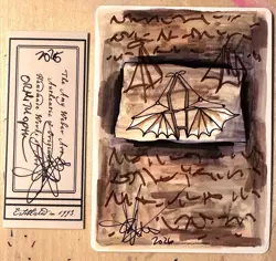 MTG ARTIST PROOF Antiquities Ornithopter AP Sketch Art Amy WEBER Magic - Image 1