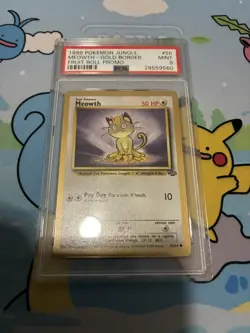 Pokemon Meowth Gold Border Fruit Roll Promo BGS 9 PSA - Image 1