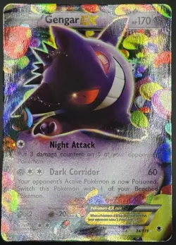 Pokemon TCG Gengar EX XY Phantom Forces Holo 34/119 LP/NM - Image 1