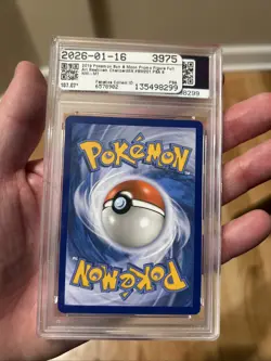 2019 Pokemon Reshiram & Charizard GX SM201 Black Star Promo PSA 8 MINT - Image 3