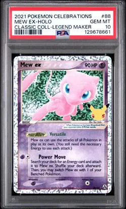 2021 POKEMON CELEBRATIONS CLASSIC COLL #88 MEW EX-HOLO PSA 10 - Image 1