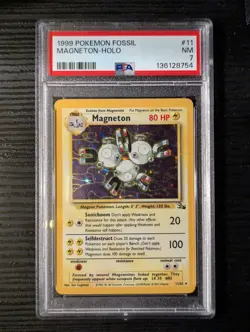 Magneton [Fossil] **HOLO** 11/62 PSA 7 - 1999 Pokemon TCG - NM - Image 1