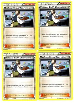 4x Pokemon TCG Professor Birch's Observations 134/160 XY Primal Clash Playset - Image 1