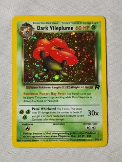 NM Dark Vileplume - Holo Swirl #13 Team Rocket Pokemon TCG - Image 1