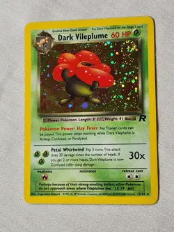 NM Dark Vileplume - Holo Swirl #13 Team Rocket Pokemon TCG - Image 3