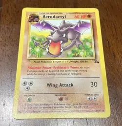 RARE Vintage 1999 Pokemon Aerodactyl 16/62 Fossil Set - Image 1