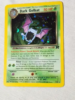 NM Dark Golbat - Holo #7 Team Rocket Pokemon TCG - Image 3