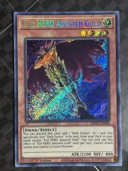 Evil HERO Adusted Gold - Yugioh Brothers of Legend - Secret Rare - BROL-EN068 NM - Image 1
