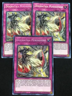 YUGIOH DOGMATIKA PUNISHMENT MP21-EN147 1ST SECRET X3 NM - Image 1