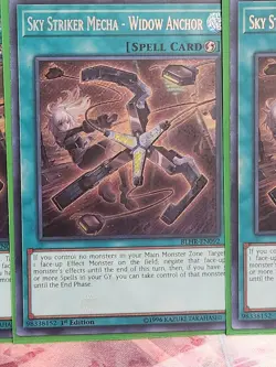 Yugioh Sky Striker Mecha - Widow Anchor BLHR-EN092 Secret Rare 1st Ed NM X3 - Image 4