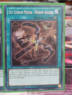 Yugioh Sky Striker Mecha - Widow Anchor BLHR-EN092 Secret Rare 1st Ed NM X3 - Image 5