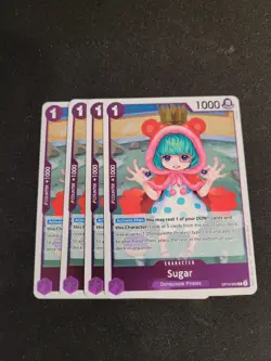 4x Sugar OP10-065 R One Piece Royal Blood Playset NM Pack Fresh - Image 1