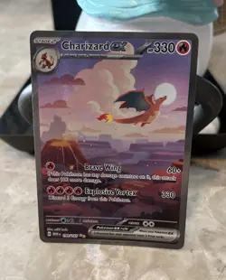 Pokemon Charizard EX Holo TCG Card 199/165 Scarlet & Violet 151 Series - Image 1