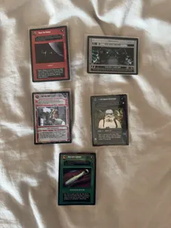 Star Wars CCG Decipher 5 Card Lot: Mara Jade, Stormtrooper, Space Fleet - Image 1