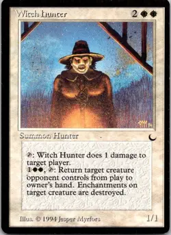 MTG Magic The Gathering Witch Hunter The Dark Played See Scan A - Image 1