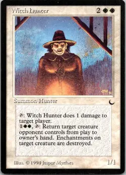 MTG Magic The Gathering Witch Hunter The Dark Played See Scan B - Image 1