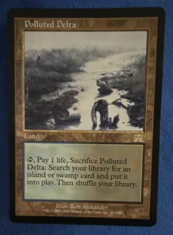 Magic: The Gathering Polluted Delta Fetch Land Rob Alexander Onslaught nm/m mtg - Image 1