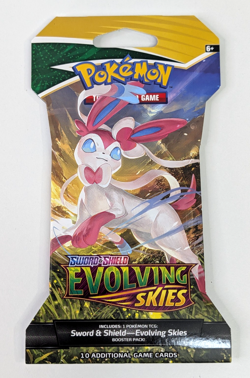 Sealed Pokemon TCG Evolving Skies Sylveon Art Sleeved Blister Booster Pack - Image 1
