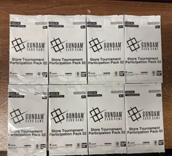 Gundam Card Game *8x Store Tournament Participation Pack 02* Sealed Promo Pack - Image 1