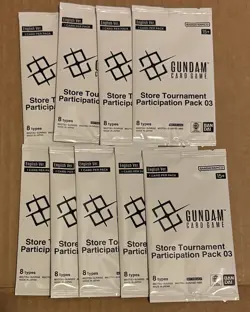 Gundam Card Game Store Tournament Participation Pack 03 9x English Ver Packs - Image 1