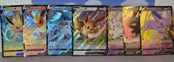 Eevee V And Eeveelutions Black Star Promo 7 Card Lot Full Art Pokemon TCG - Image 1