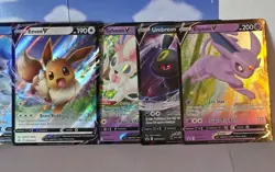 Eevee V And Eeveelutions Black Star Promo 7 Card Lot Full Art Pokemon TCG - Image 3