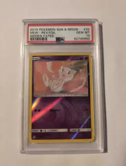Pokemon Cards - PSA 10 Mew 32/68 - Hidden Fates Reverse Holo - GEM MT - PSA10 - Image 1