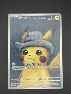 Pikachu with Grey Felt Hat Grading Contender card from the Pokemon TCG set Sv - Image 1