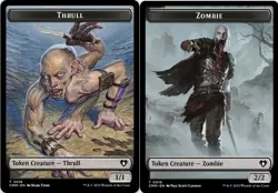 1 x Thrull (0018) // Zombie (0019) Double-Sided Token - Commander Masters - NM-M - Image 1