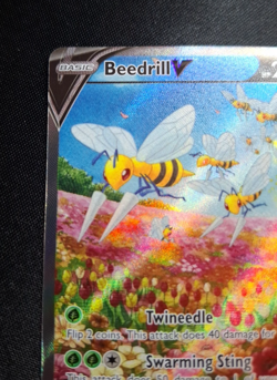 2022 Pokemon Sword & Shield Astral Radiance Beedrill V 161/189 Holo Alt Art - Image 2