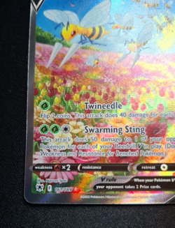 2022 Pokemon Sword & Shield Astral Radiance Beedrill V 161/189 Holo Alt Art - Image 5