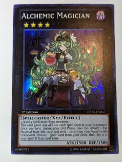Yu-Gi-Oh! Alchemic Magician REDU-EN047 Super Rare 1st Ed NM/VLP - Image 1