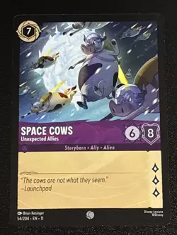Disney Lorcana Winterspell Space Cows - Unexpected Allies 54/204 NM - Image 1