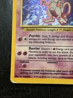 Mewtwo - 10/102 - Pokemon Base Set Unlimited Holo Rare Card WOTC HP/DMG - Image 5
