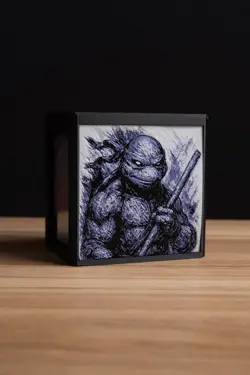 Donatello Monochrome (TMNT) themed Prism MTG Deck Box, EDH Commander Card Case - Image 2