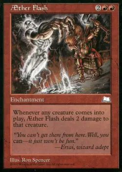 Aether Flash Uncommon Weatherlight Magic: The Gathering Near Mint - Image 1