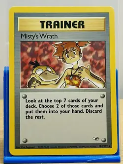 Vintage Pokemon Gym Heroes Misty's Wrath 114/132 Uncommon LP - Image 1