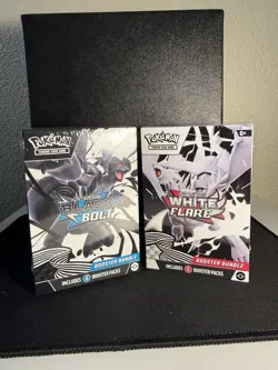 Pokemon Black Bolt + White Flare Booster Bundle Lot (2 Boxes, 12 Packs) Sealed - Image 1