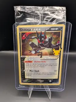 Pokemon Greninja Gold Star Holo Promo SWSH144 Celebrations Black Star - SEALED - Image 1