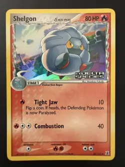 Pokemon TCG Delta Species Shelgon 53/113 Stamped Reverse Holo Near Mint - Image 1