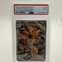 POKEMON 2025 DESTINED RIVALS ETHAN'S TYPHLOSION ILLUSTRATION RARE 190 PSA 9 TCG - Image 1
