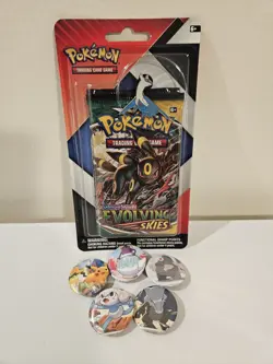 POKEMON EVOLVING SKIES/CHILLING REIGN 2 PACK CHECKLANE BLISTER LATIOS PIN - Image 1
