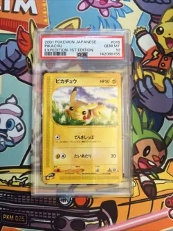 2001 Japanese Pokemon Expedition Pikachu 1st Edition PSA 10 - Image 1