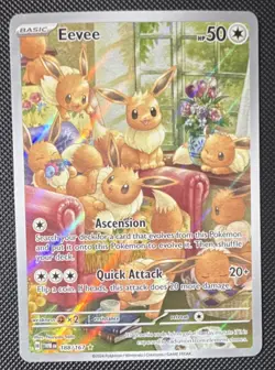 Pokemon SV: Twilight Masquerade Illustration Rare Eevee Holo 188/167 - Image 1