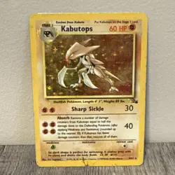 Kabutops Fossil 9/62 Holo Rare 1999 WOTC, Pokemon Vintage - Image 1