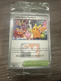 Pokemon TCG Celebratory Fanfare 2025 Ace Trainer Reward Black Star Promo Sealed - Image 1