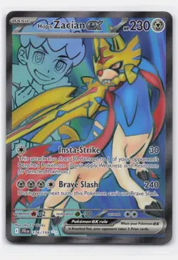 HOP'S ZACIAN EX 176/159 ULTRA RARE JOURNEY TOGETHER POKEMON LIGHTLY PLAYED - Image 2